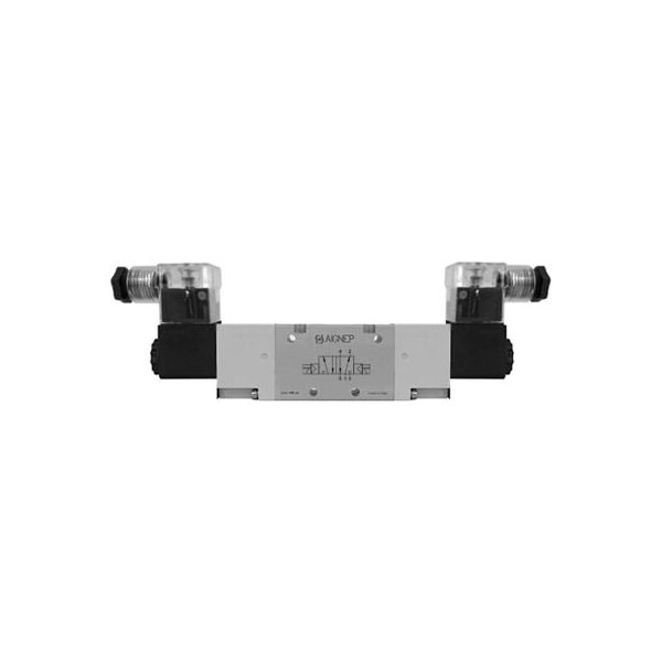 Alpha Technologies Aignep USA 5/2 Double Solenoid Valve, Ext Pilot G 1/8, 24V DC/2W Coil, LED Connection 01VA1500020302 - main